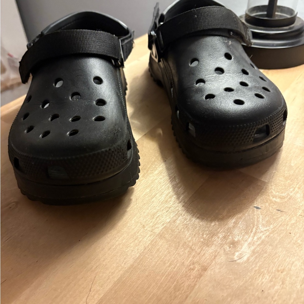 CROCS Black Classic Clogs only worn a few times .